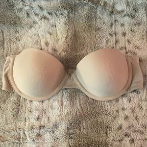 {Victoria Secret} Beige Strapless Bra 34C